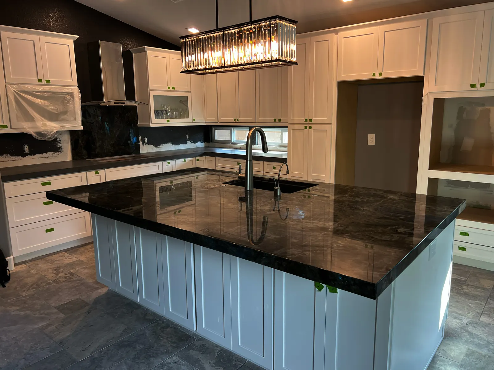 Kitchen countertop installation