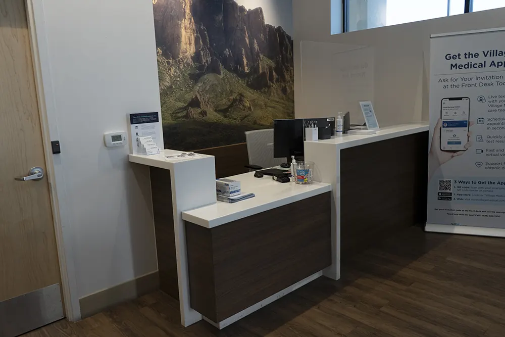 Village Medical reception area